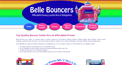 Desktop Screenshot of bellebouncycastles.co.uk