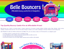 Tablet Screenshot of bellebouncycastles.co.uk